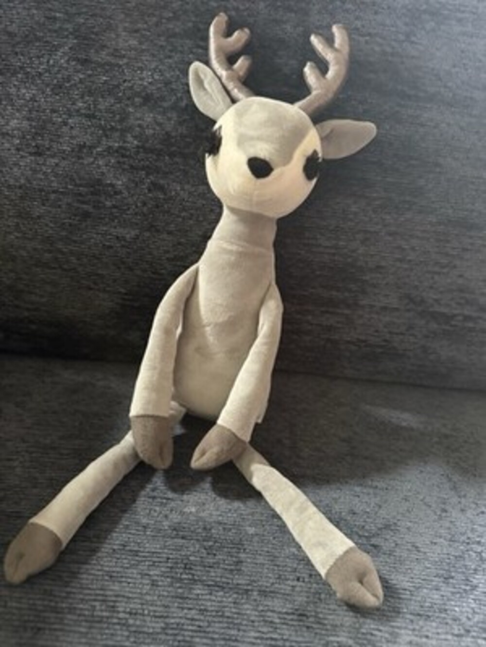 Jellycat London Liza the Reindeer Gray Plush Stuffed Animal - Missing Fur Collar